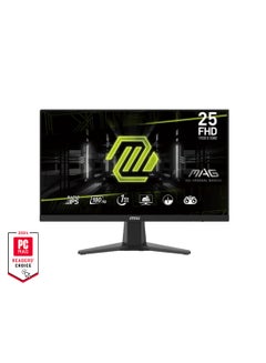 MSI MAG 256F Gaming Monitor, 25" Rapid IPS Display, FHD Resolution, 180Hz Refresh Rate, 1ms (GtG) Response Time, Adaptive Sync Technology, 1.07b Color Support, Anti-Flicker, 9S6-3BC11H-006 Black  - Image 1