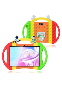 ATOUCH Early Education KT10 Smart Android Kids Tablet 10.1 Inch Display 6GB RAM 256GB ROM WiFi and Dual SIM Supported Tablet Protective With Silicon Case/ Learning and Playing Toys Orange  - Image 1