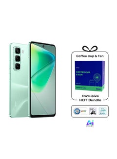 Infinix Hot50 Dual SIM Sage Green 6+6GB RAM 256 GB 4G - Middle East Version + Ai Support With Coffee Cup & Fan  - Image 1