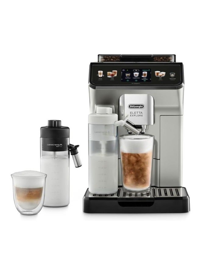 ديلونجي Eletta Explore Coffee Machine - Regular 1.8 L 1450 W ECAM450.65.S Silver  - Image 3