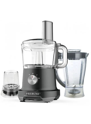 Multifunctional Food Processor With Blender, Chopper, Slicer, Whisk, And Dough Maker 500 W RE-2-058 Grey - pnsku/N70116052V/45/_/1727772533/8b04f203-a8ee-43c4-910c-a948565858a6