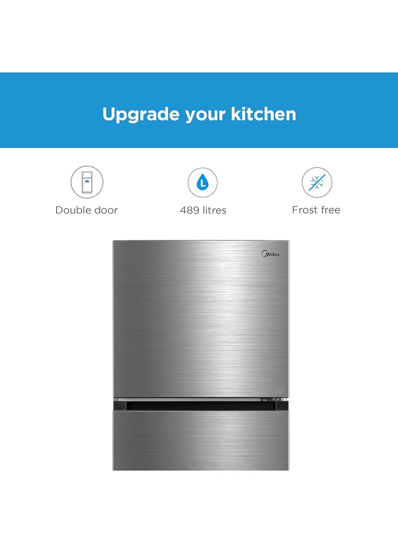 Midea Home Bundle -  489L Gross Top Mount Double Door Refrigerator + 14 Place Smart Freestanding Dishwasher MDRT489MTE46+WQP14-W7633CS Silver  - Image 4