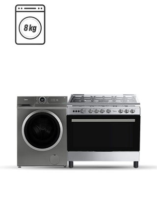 Home Bundle -  8KG Front Load Washing Machine + 60x60cm Freestanding Cooker MF100W80BT-GCC+BME62058FFD-D Titanium - pnsku/N70116057V/45/_/1740992045/1d4d19c5-7d62-4b4a-a837-ba7e6d42bd2b