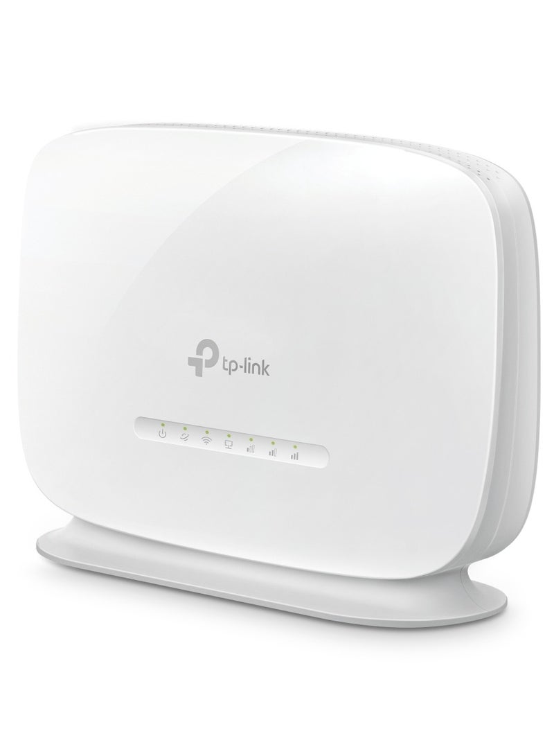 TP-LINK - TL-MR105 300 Mbps Wireless N 4G LTE Router, 2.4 GHz, FDD/TDD-LTE Support, Nano SIM Slot, 32 Device Connectivity, Plug-and-Play, 2 Internal 4G/3G & Wi-Fi Antennas, 1 LAN/WAN Port, WPS, WPA/WPA2 Security, Guest Network, Dynamic DNS, IPv4/IPv6 Support, Up to 150 Mbps Download Speed, TL-MR105 White - Image 1