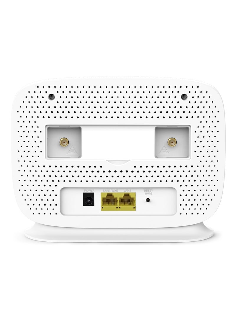 TP-LINK - TL-MR105 300 Mbps Wireless N 4G LTE Router, 2.4 GHz, FDD/TDD-LTE Support, Nano SIM Slot, 32 Device Connectivity, Plug-and-Play, 2 Internal 4G/3G & Wi-Fi Antennas, 1 LAN/WAN Port, WPS, WPA/WPA2 Security, Guest Network, Dynamic DNS, IPv4/IPv6 Support, Up to 150 Mbps Download Speed, TL-MR105 White - Image 1