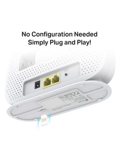 TP-LINK TL-MR105 300 Mbps Wireless N 4G LTE Router, 2.4 GHz, FDD/TDD-LTE Support, Nano SIM Slot, 32 Device Connectivity, Plug-and-Play, 2 Internal 4G/3G & Wi-Fi Antennas, 1 LAN/WAN Port, WPS, WPA/WPA2 Security, Guest Network, Dynamic DNS, IPv4/IPv6 Support, Up to 150 Mbps Download Speed, TL-MR105 White  - Image 5
