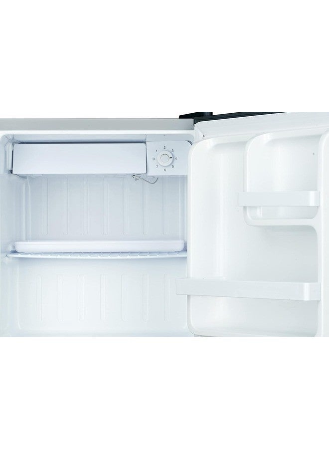 هوفر ثلاجة مدمجة بباب واحد سعة 62 لتر مع قسم فريزر - تحكم ميكانيكي، ترموستات قابل للتعديل، قفل أمان، 1 رف قابل للإزالة، ميزة إزالة الجليد، ضمان لمدة سنة، فضي - HSD-K62-S - Image 3