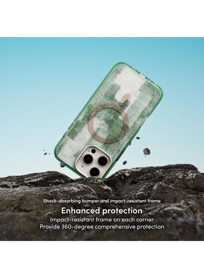 Moshi iGlaze w/ MagSafe Case for Apple iPhone 16 Pro 6.3" 2024|  Drop Protection Ultra Thin And Slim Back Cover, Anti-Yellowing, Scratch Resistant, Magnetic Wireless Charging - Green - Image 5