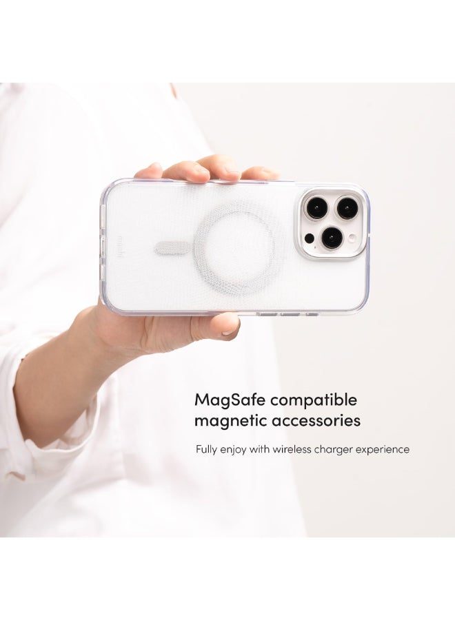 Moshi iGLAZE w/ MagSafe Case for Apple iPhone 16 Pro 6.3" 2024|  Drop Protection Ultra Thin And Slim Back Cover, Anti-Yellowing, Scratch Resistant, Magnetic Wireless Charging - White - Image 5