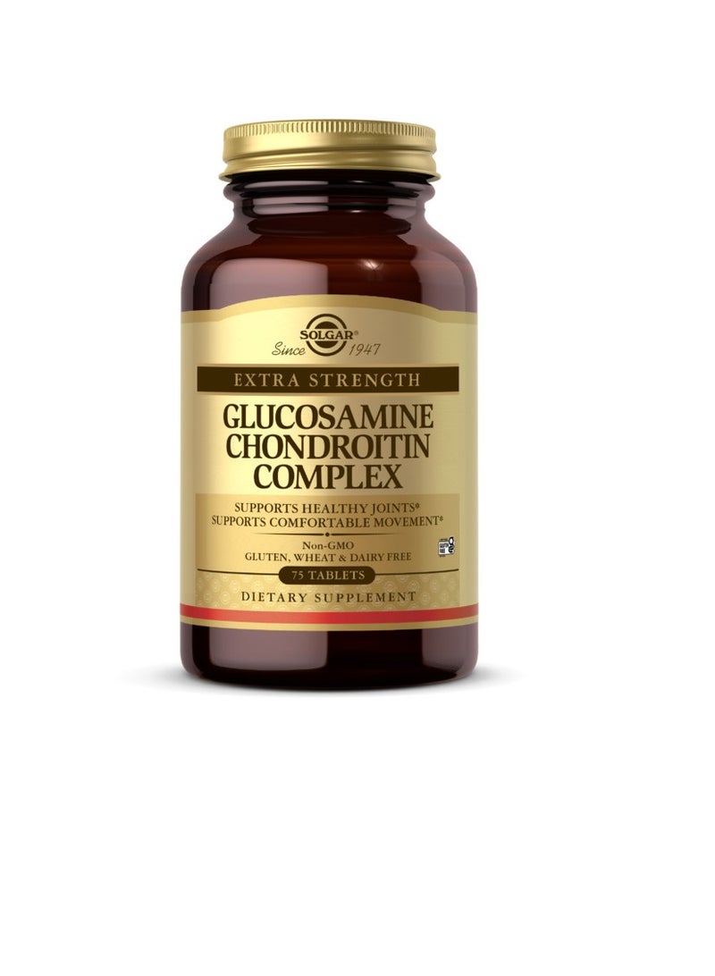 Solgar Extra Strength Glucosamine Chondroitin Complex, 75 Tablets