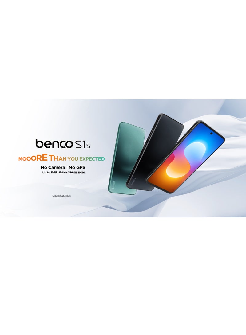Benco S1s Dual SIM Gemstone Black 6GB RAM 256GB 4G LTE No Camera And GPS - Middle East Version