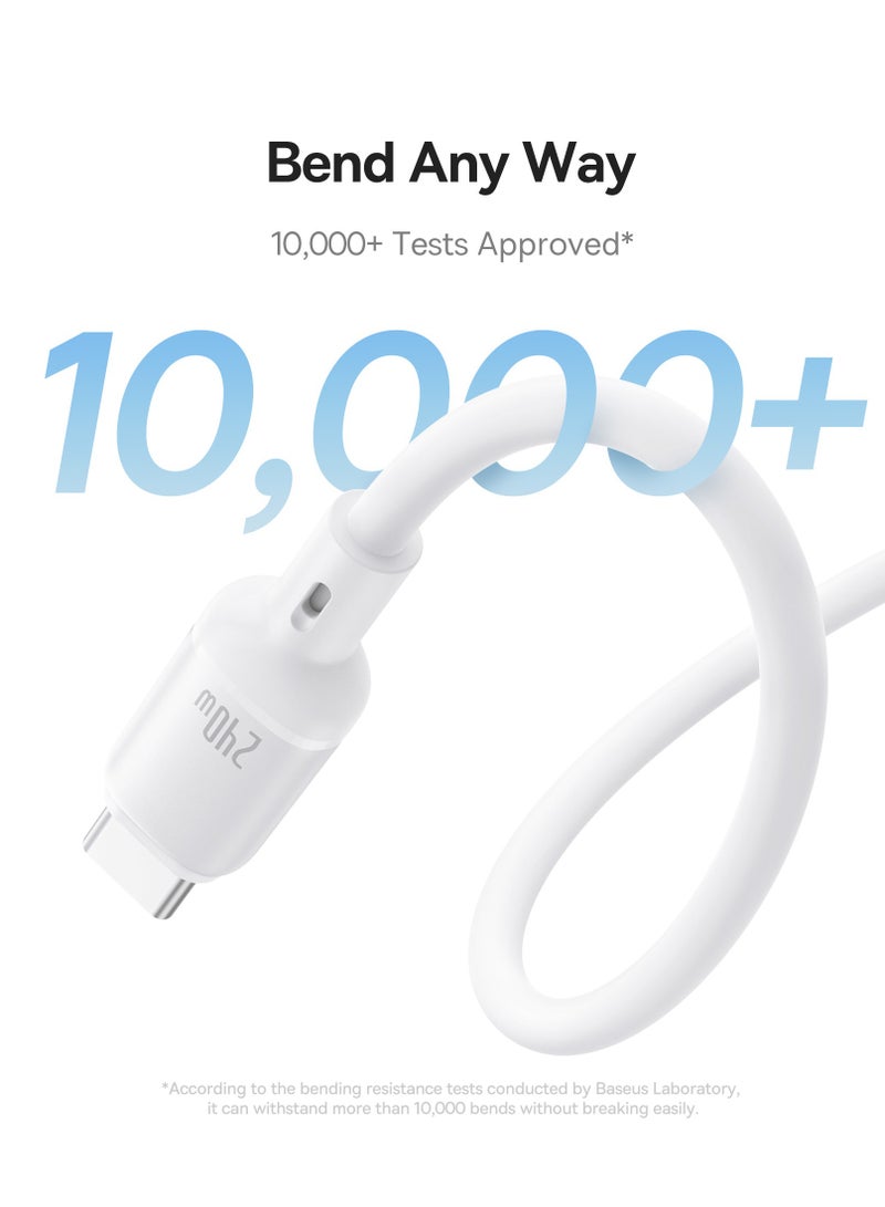 Baseus Magnetic USB-C Charger Cable, 3.3ft Fast Charging Type C Cable Compatible with iPhone 16/15 Series, MacBook Pro/Air, Samsung S24/23 Ultra, Google Pixel, OnePlus, OPPO, Xiaomi, Laptops, iPad Air/Pro, Microsoft Surface, Air Pods Pro & More- 240W - White  - Image 4