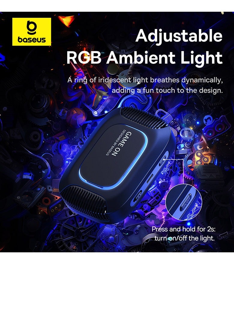 Baseus Ultra-Thin Magnetic Phone Cooler with 15W Wireless Charging for iPhone Gaming - High-Efficiency Radiator with Mobile Phone Stand and Cooling Fan for Optimal Performance, Enhanced Gaming Experience, and Extended Playtime - Perfect Accessory for Gamers on the Go (With Wireless Charger) With 15W Wireles Charger - Black  - Image 4