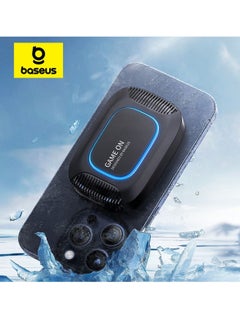 بيسوس Ultra-Thin Magnetic Phone Cooler – Efficient Heat Dissipation Radiator with Smart Temperature Control, Lightweight & Portable Design, Magnetic Attachment for Compatible Phones, Ideal for Intense Gaming & Extended Use, Keep Your Device Cool & Performance High Without Wireless Charger - Black  - Image 1