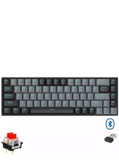 REDRAGON K662 Gwern Dual Mode Wireless, Bluetooth Gaming Mechanical Keyboard, Red Switch  - Image 1