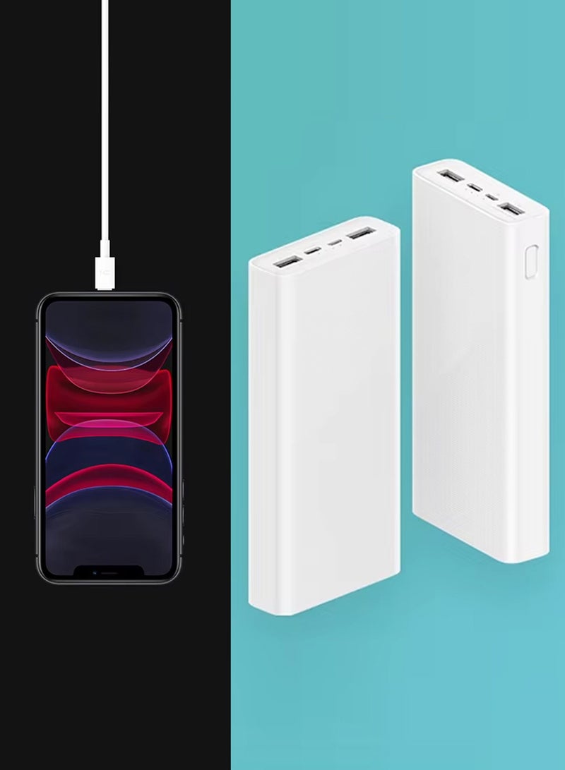MARGOUN 20000 mAh Power Bank Portable Charger,18W High Capacity, External Battery Pack Compatible with Smart Devices White  - Image 4