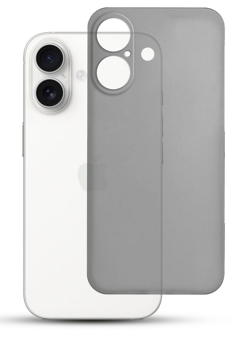 MARGOUN ( for iPhone 16 ) 2 Pack,Case Cover and Screen Protector Air Skin Series Back Cover Sturdy Durable Thin Case Drop Protection Cover Clear Dark Grey - Image 2