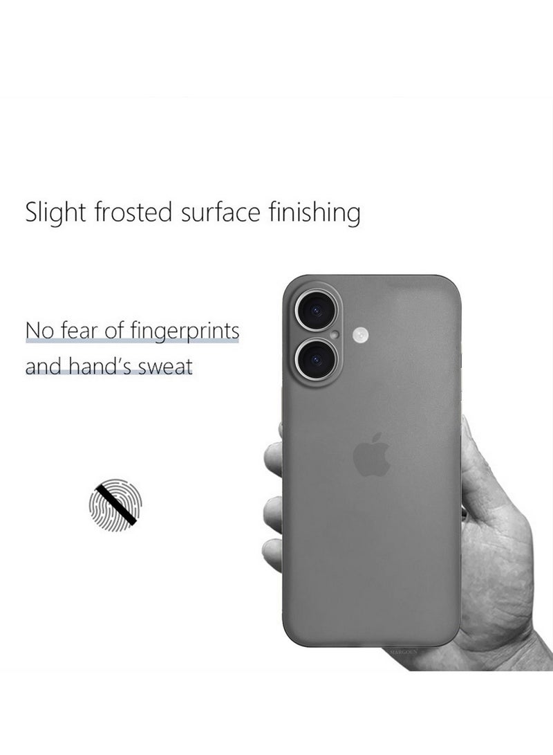 MARGOUN ( for iPhone 16 ) 2 Pack,Case Cover and Screen Protector Air Skin Series Back Cover Sturdy Durable Thin Case Drop Protection Cover Clear Dark Grey - Image 5