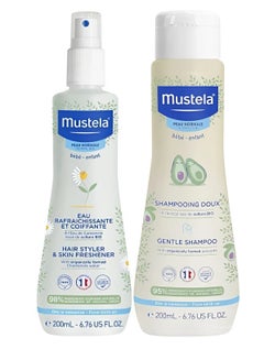 Mustela Set Of Mix Baby Skin Freshener For Hair and Body And Gentle Baby Shampoo With Avocado 200ml  - Image 1