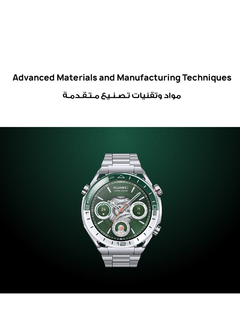 HUAWEI - Watch Ultimate Smartwatch, Zirconium-Based Liquid Metal, Data-Driven Health Monitoring, Golf Course Mode, Offline Contour Maps, 100-Metre Water Resistance, Two-Week Battery Life, Ios & Android Green - Image 1
