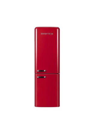 300L Bottom Mount Retro Style Refrigerator, Total No Frost Design, Metal Texture Handle, Electronic Control & LED Light, Silver Strip & Ice Twister, 1 Year Warranty,Red - HBR-M300-RR HBR-M300-RR Red
