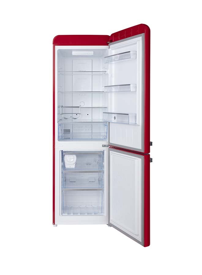Hoover Bottom Mount Retro Refrigerator, 231L Net (300L Gross), Total No Frost, Electronic Control, LED Light, Metal Texture Handle, Ice Twister, Red – HBR-M300-RR HBR-M300-RR Red - Image 4