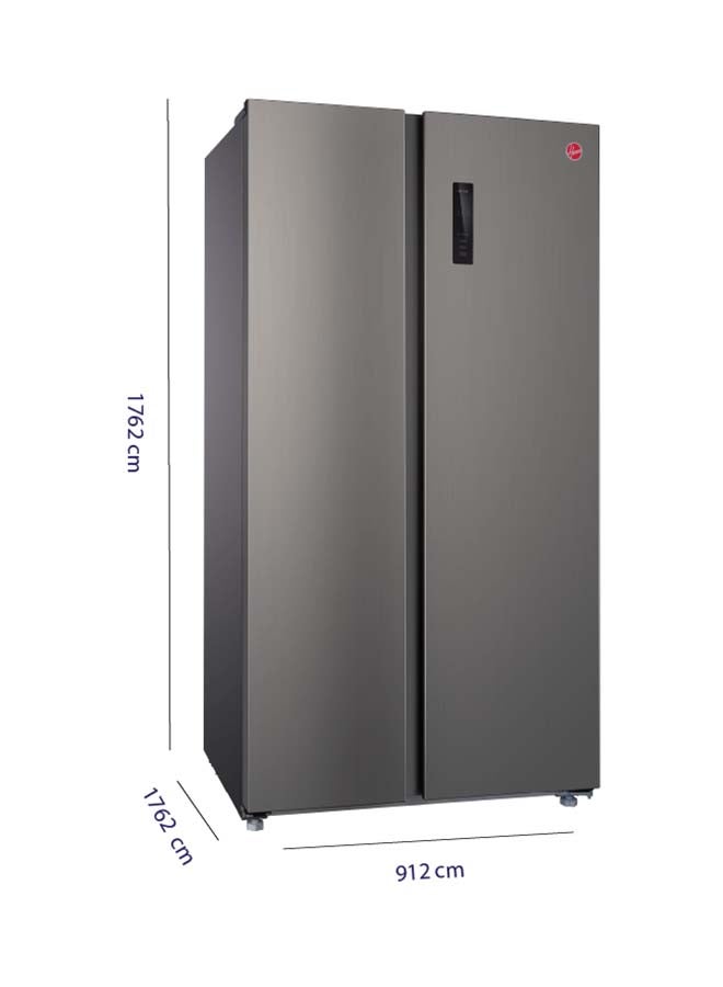 هوفر ثلاجة 682 لتر بجانب بجانب، ثلاجة ذات عاكس مزدوج، شاشة LED مع تحكم باللمس، ضمان سنة واحدة من الشركة المصنعة وضمان 10 سنوات على ضاغط العاكس، 50/60 هرتز إنوكس - HSB-M682-S - Image 2