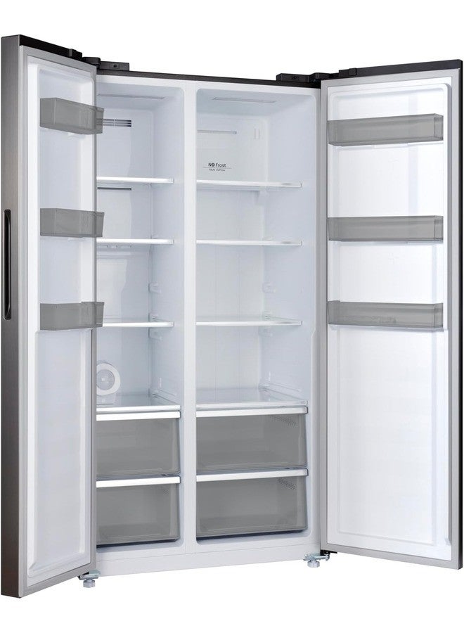 هوفر ثلاجة 682 لتر بجانب بجانب، ثلاجة ذات عاكس مزدوج، شاشة LED مع تحكم باللمس، ضمان سنة واحدة من الشركة المصنعة وضمان 10 سنوات على ضاغط العاكس، 50/60 هرتز إنوكس - HSB-M682-S - Image 5