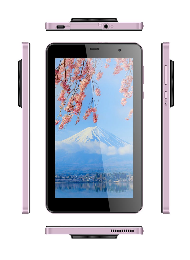 C idea - Smart Tablet PC with Wireless Keyboard 7-Inch IPS Touch Screen 8GB RAM 512GB ROM Android 13 Wi-Fi GPS and Bluetooth Dual Camera Single SIM 5G LTE Network For Student Learning Tab Golden - Image 1