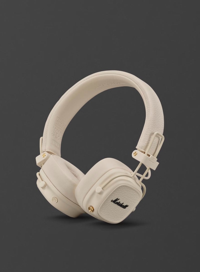 مارشال Major V On-Ear Bluetooth Headphone Cream - Image 1
