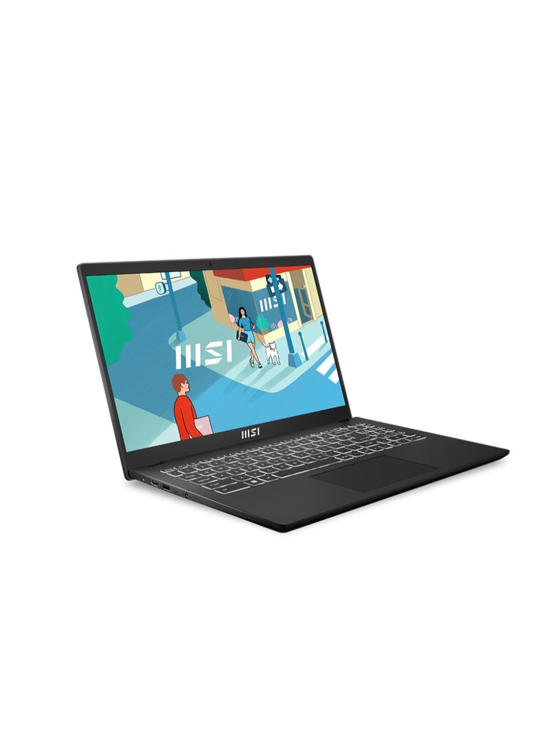 MSI - MSI Modern 15H B13M-088XEG intel Core i7-13620H Intel Graphics 8GB DDR4 512GB SSD DOS - Classic Black  + Brown Bag English/Arabic Black - Image 1
