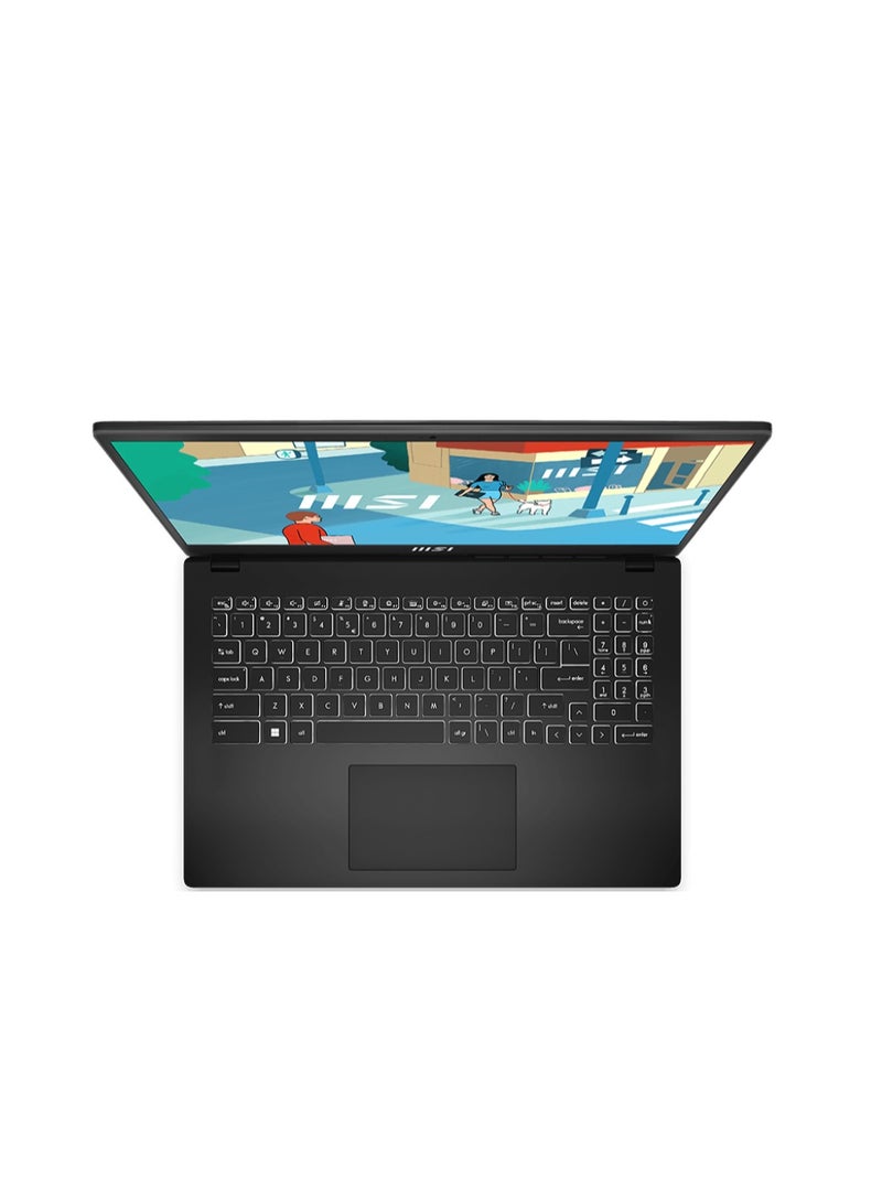 MSI - MSI Modern 15H B13M-088XEG intel Core i7-13620H Intel Graphics 8GB DDR4 512GB SSD DOS - Classic Black  + Brown Bag English/Arabic Black - Image 1