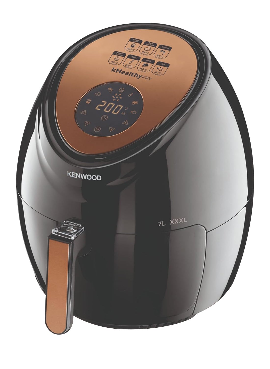 Digital Air Fryer XXXL, Rapid Hot Air Circulation For Frying, Grilling, Broiling, Roasting, Baking And Toasting 7 L 1800 W HFP72.000BK Black