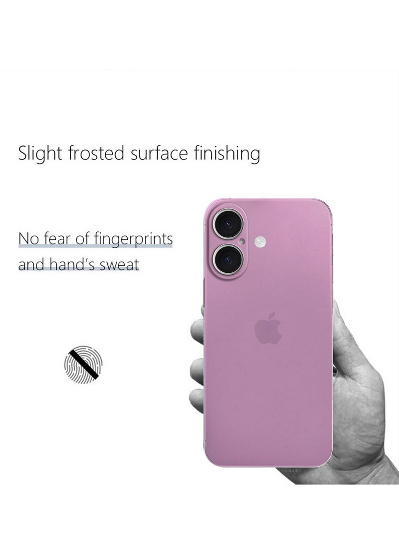 MARGOUN ( for iPhone 16 ) 2 Pack,Case Cover and Screen Protector Air Skin Series Back Cover Sturdy Durable Thin Case Drop Protection Cover Clear Pink - Image 5