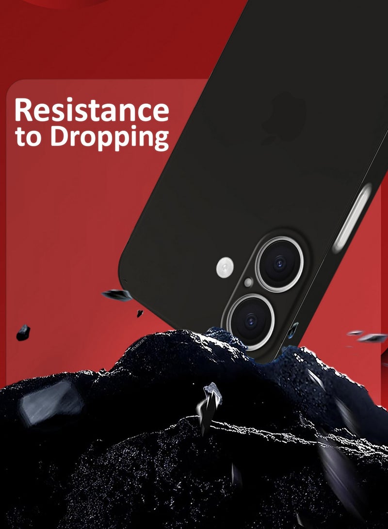 MARGOUN ( for iPhone 16 ) Case Cover Air Skin Series Back Cover Sturdy Durable Thin Case Drop Protection Cover Clear Black - Image 3