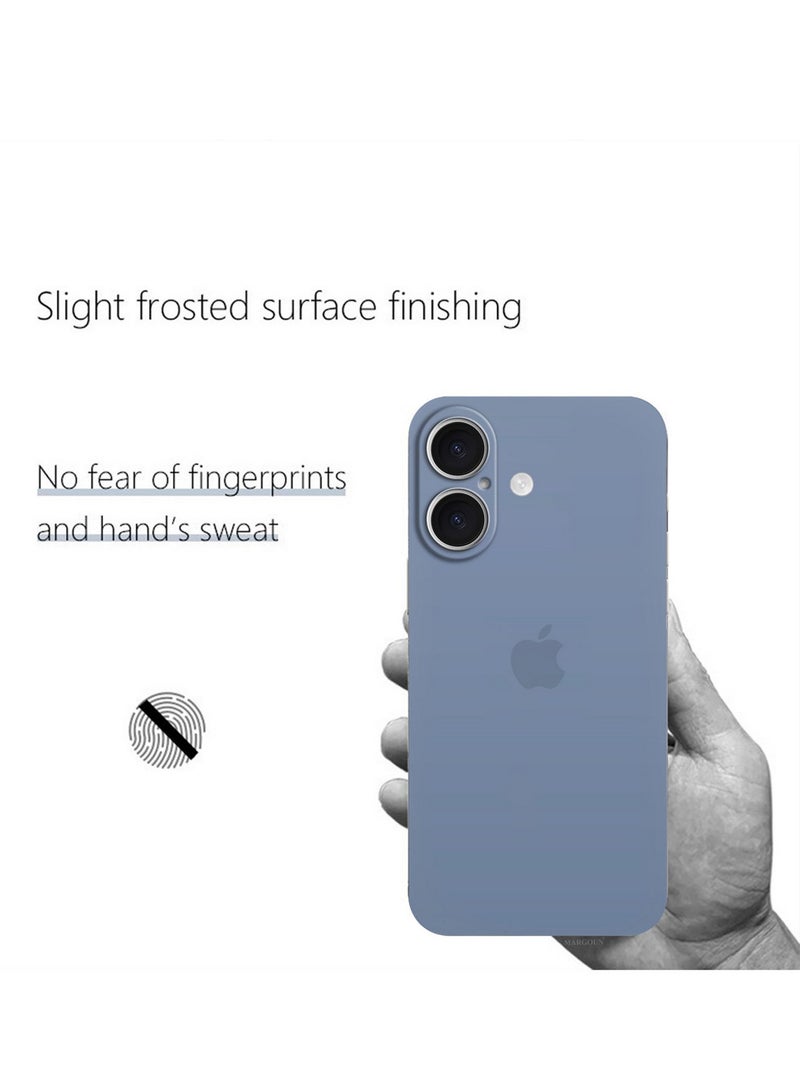 MARGOUN ( for iPhone 16 ) Case Cover Air Skin Series Back Cover Sturdy Durable Thin Case Drop Protection Cover Clear Blue - Image 4