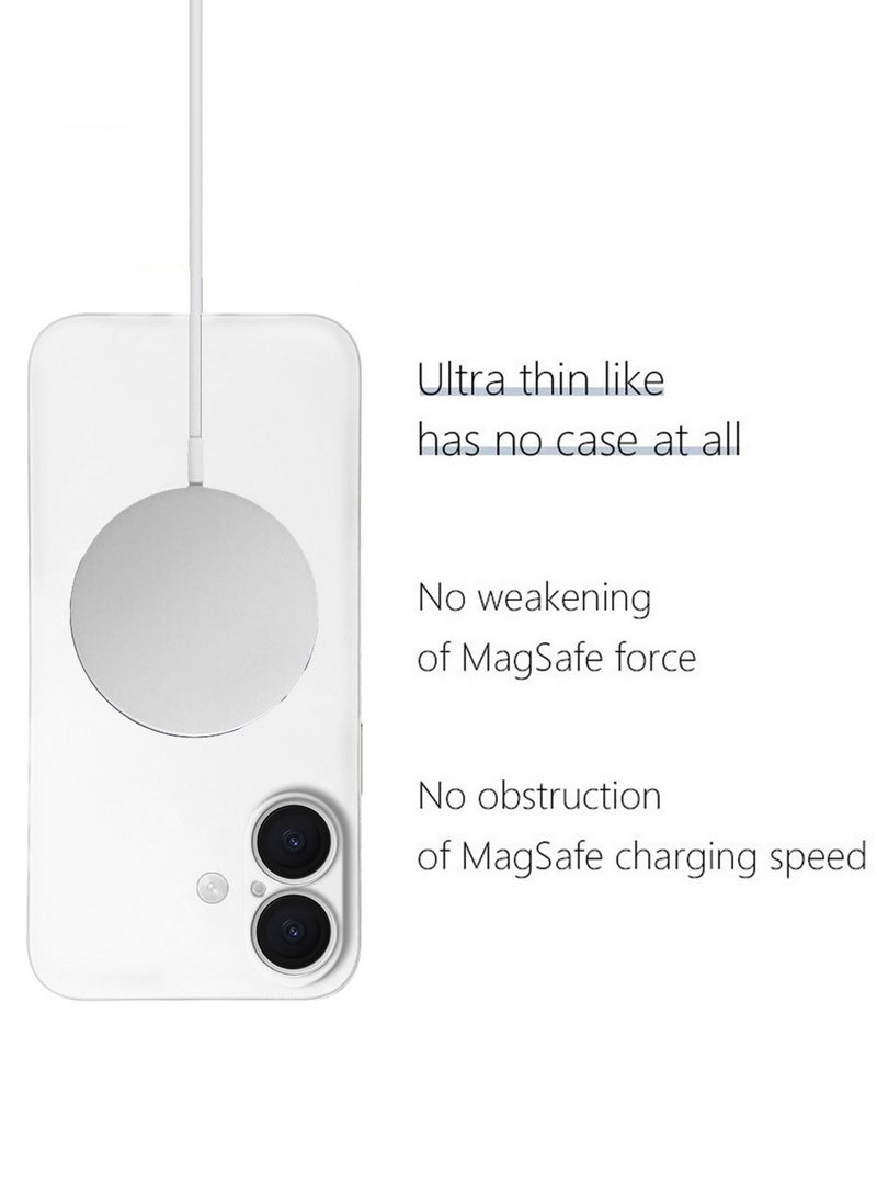 MARGOUN ( for iPhone 16 ) Case Cover Air Skin Series Back Cover Sturdy Durable Thin Case Drop Protection Cover Clear White - Image 5