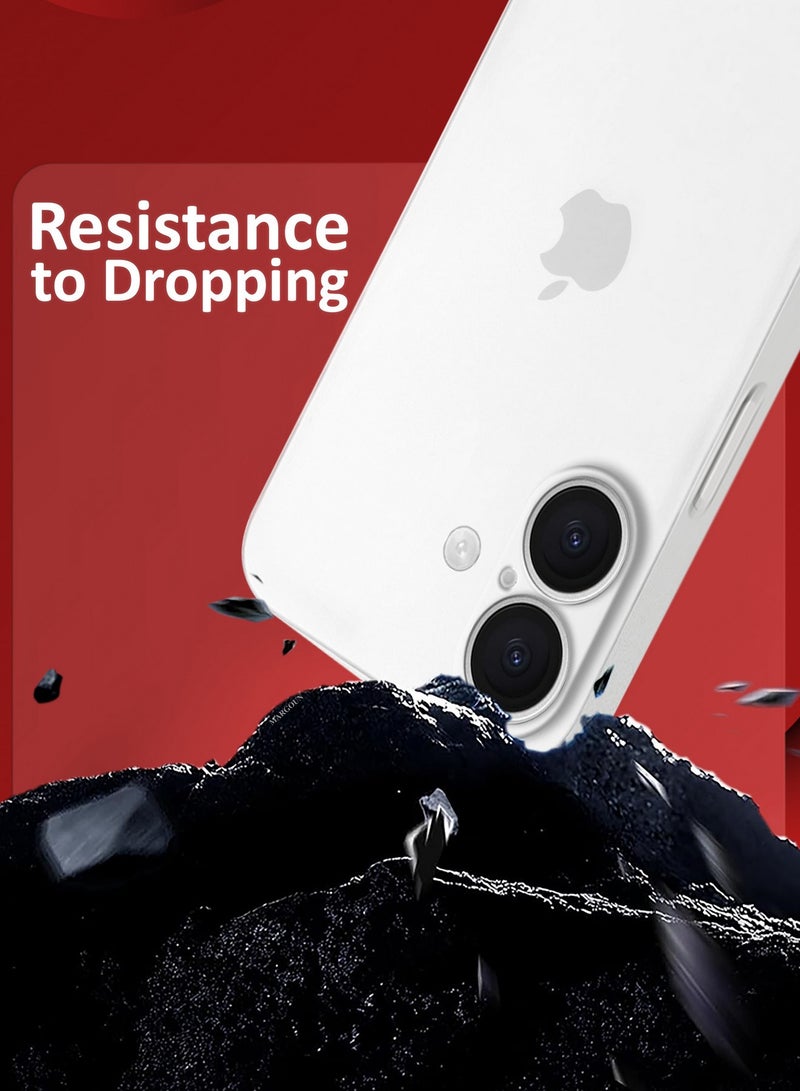 MARGOUN ( for iPhone 16 ) Case Cover Air Skin Series Back Cover Sturdy Durable Thin Case Drop Protection Cover Clear White - Image 3