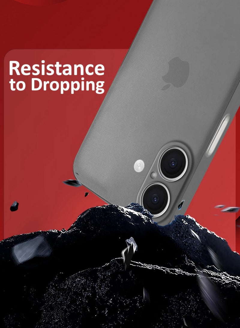 MARGOUN ( for iPhone 16 Plus ) 2 Pack,Case Cover and Screen Protector Air Skin Series Back Cover Sturdy Durable Thin Case Drop Protection Cover Clear Dark Grey - Image 4