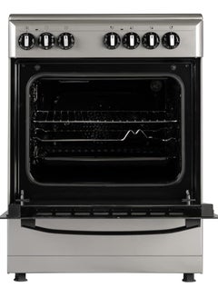 Wolf Power Freestanding 60X60 cm Ceramic Cooker, 4 Cooking Zones, 65 Liters Electric Oven with Turbo Fan, Stainless Steel, 1 Year Warranty WCR6060CERMF Silver/Black  - Image 2