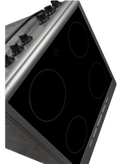 Wolf Power Freestanding 60X60 cm Ceramic Cooker, 4 Cooking Zones, 65 Liters Electric Oven with Turbo Fan, Stainless Steel, 1 Year Warranty WCR6060CERMF Silver/Black  - Image 4