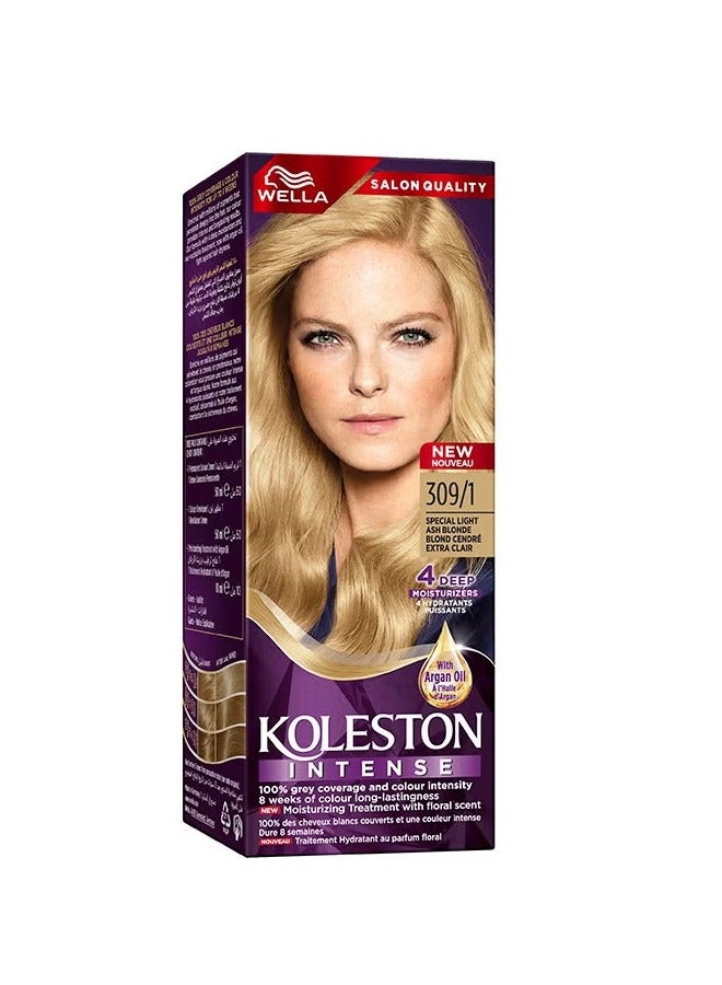 WELLA Koleston Intense Hair Color 309/1 Special Light Ash Blonde 50+50+10ml - Image 1