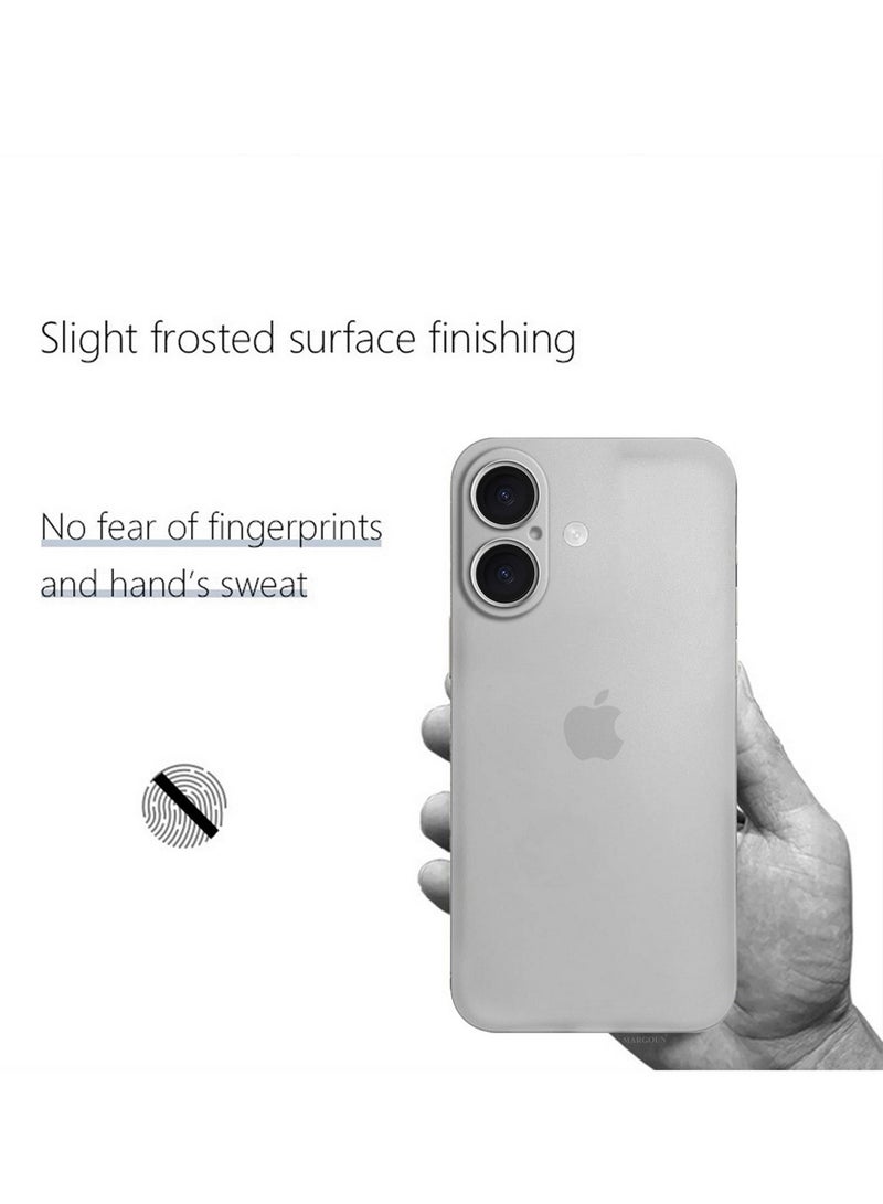 MARGOUN ( for iPhone 16 Plus ) Case Cover Air Skin Series Back Cover Sturdy Durable Thin Case Drop Protection Cover Clear Light Grey - Image 4