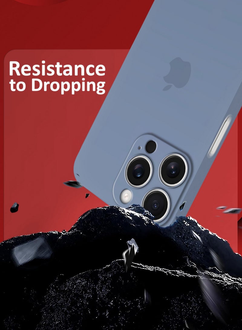 MARGOUN ( for iPhone 16 Pro ) 3 Pack,1 Case Cover and 2 Screen Protectors Air Skin Series Back Cover Sturdy Durable Thin Case Drop Protection Cover Clear Blue - Image 3