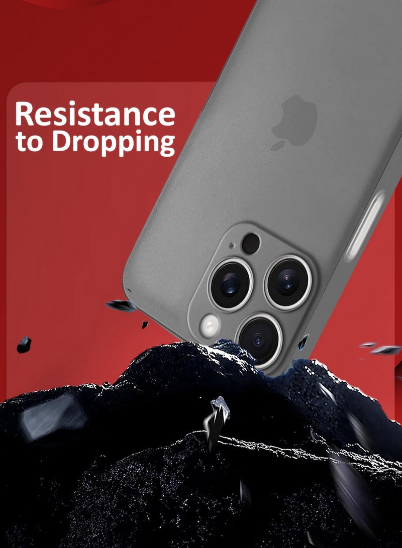 MARGOUN ( for iPhone 16 Pro ) Case Cover Air Skin Series Back Cover Sturdy Durable Thin Case Drop Protection Cover Clear Dark Grey - Image 2