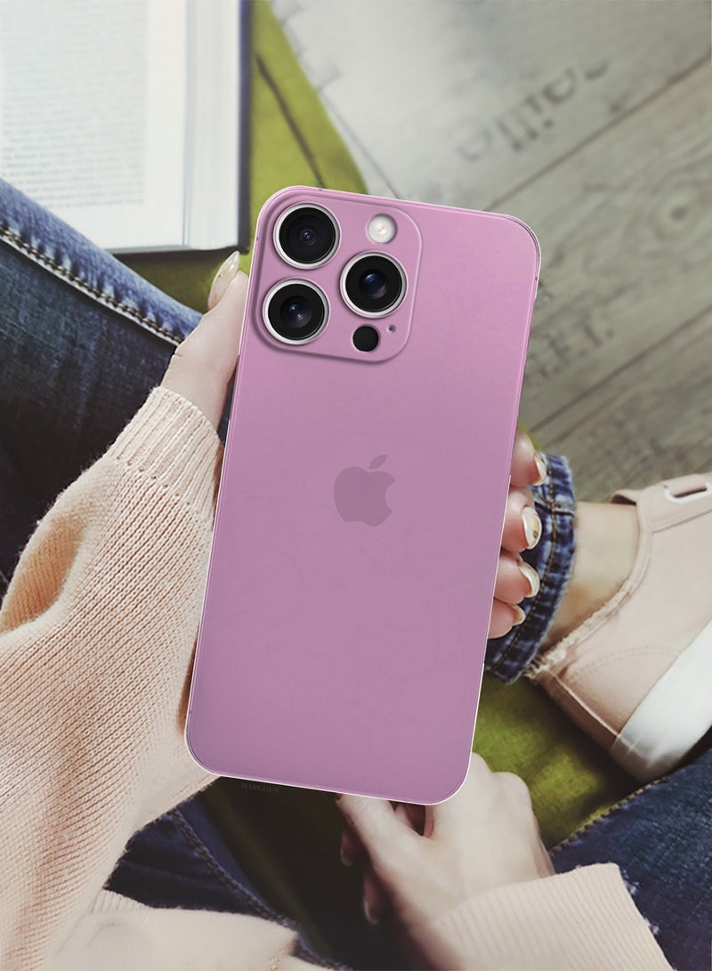 MARGOUN ( for iPhone 16 Pro ) Case Cover Air Skin Series Back Cover Sturdy Durable Thin Case Drop Protection Cover Clear Pink - Image 5