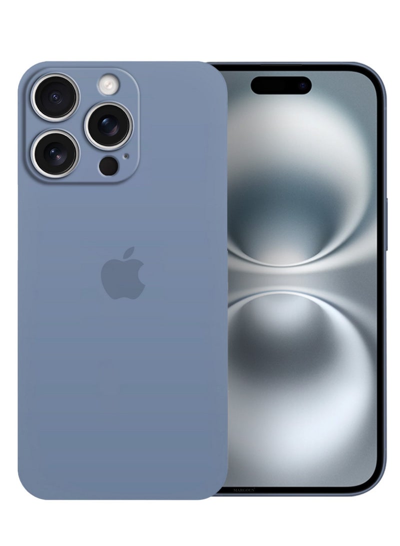 مارجون ( for iPhone 16 Pro ) Case Cover Air Skin Series Back Cover Sturdy Durable Thin Case Drop Protection Cover Clear Blue - Image 1