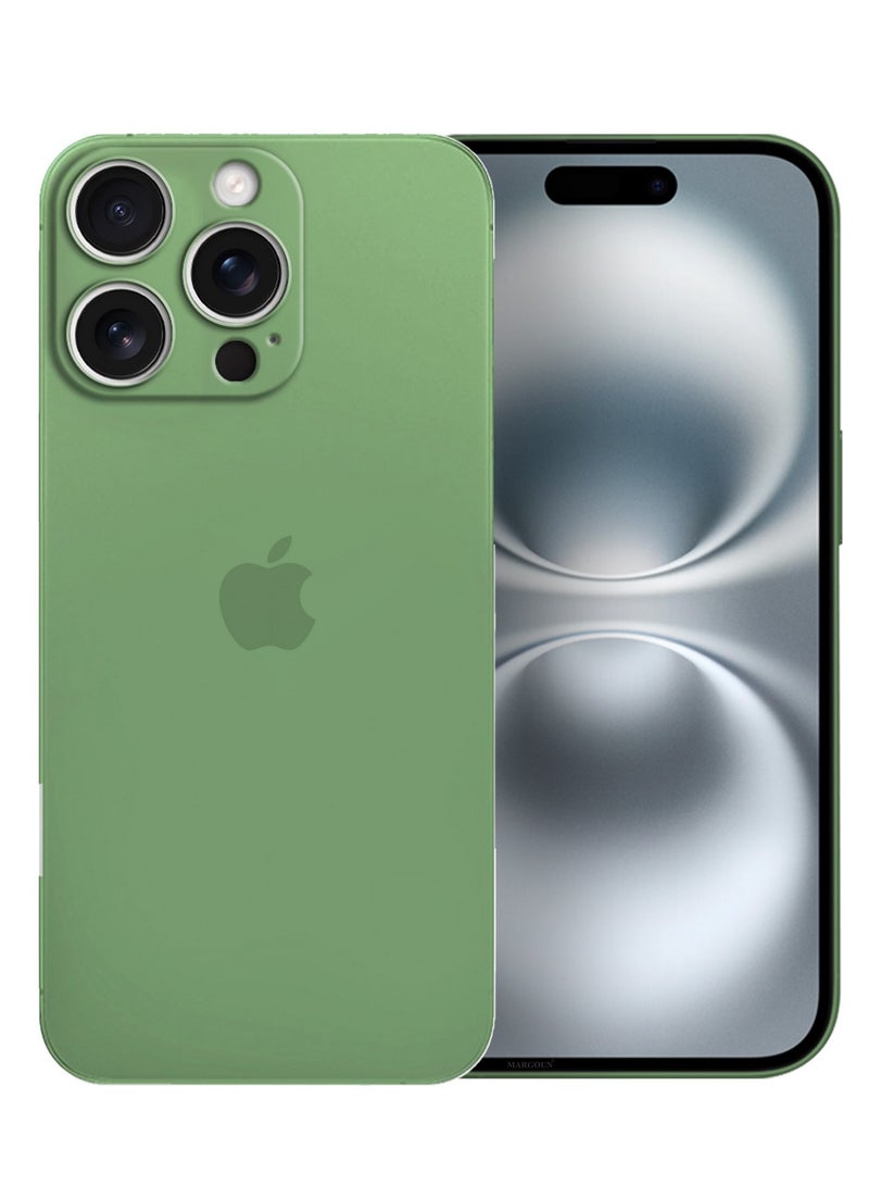 مارجون ( for iPhone 16 Pro ) Case Cover Air Skin Series Back Cover Sturdy Durable Thin Case Drop Protection Cover Clear Green - Image 1