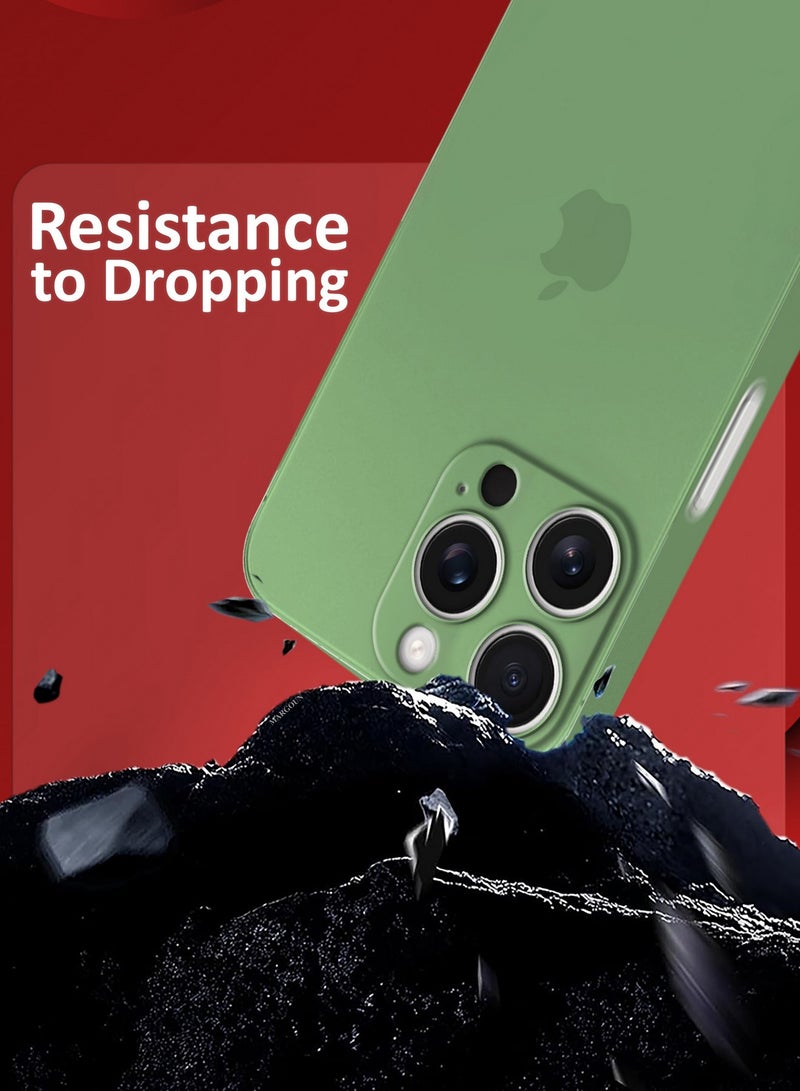 مارجون ( for iPhone 16 Pro ) Case Cover Air Skin Series Back Cover Sturdy Durable Thin Case Drop Protection Cover Clear Green - Image 2