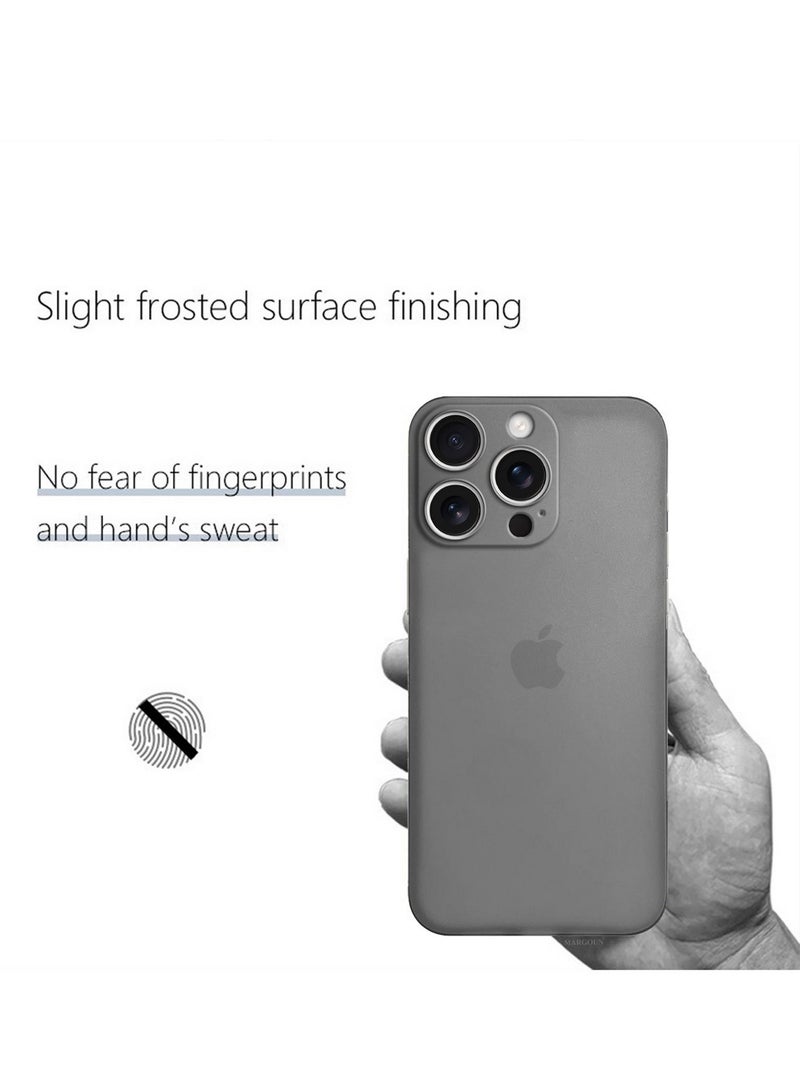MARGOUN ( for iPhone 16 Pro Max ) 2 Pack,Case Cover and Screen Protector Air Skin Series Back Cover Sturdy Durable Thin Case Drop Protection Cover Clear Dark Grey - Image 4